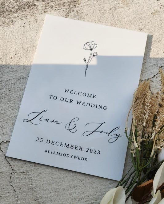 Wedding Welcome Sign – Contemporary
