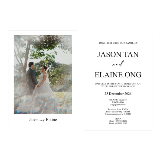 MOMENTS PHOTO - Wedding Invitation Card