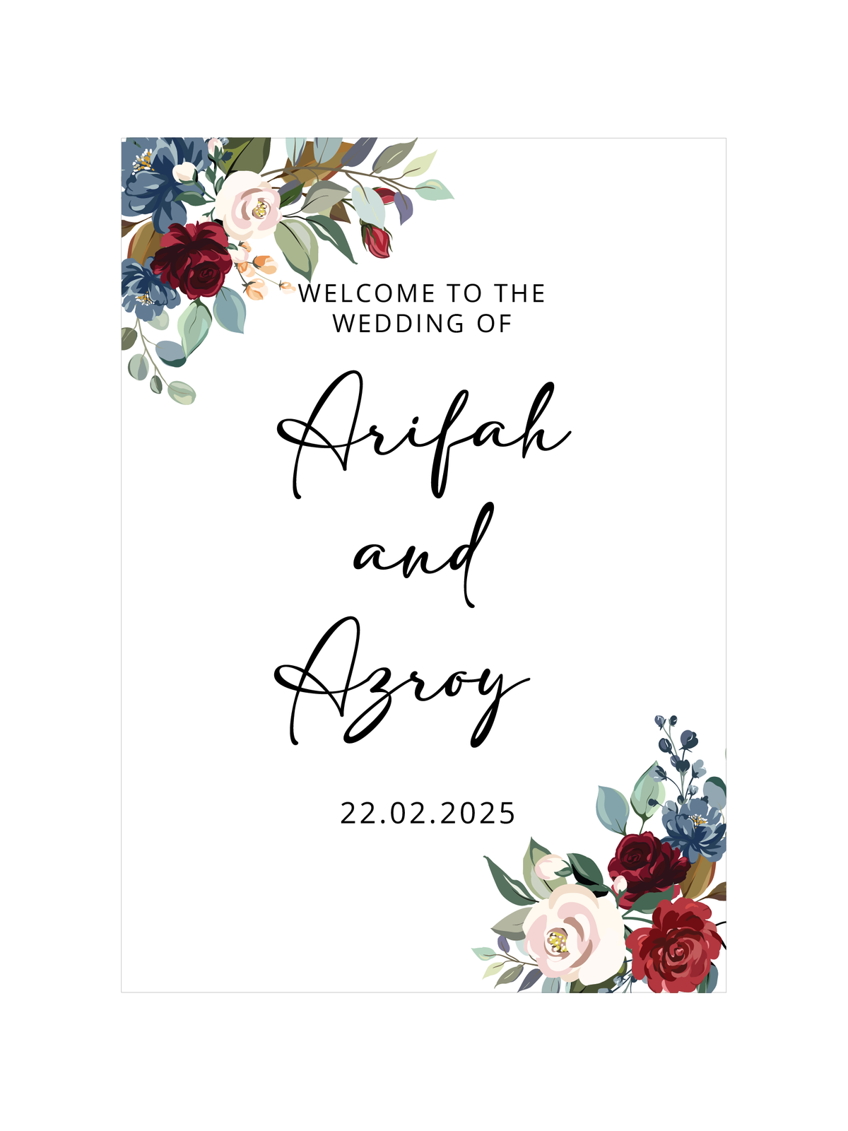 Wedding Welcome Sign - Rosette