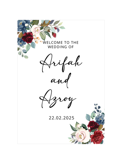 Wedding Welcome Sign - Rosette