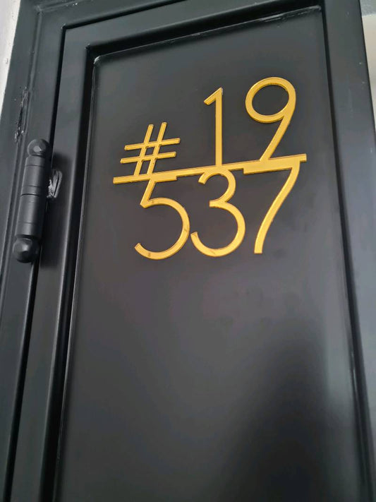 Unit Number Sign - Lined I