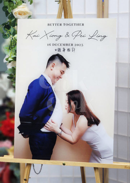 Wedding Sign – Photo Print on Acrylic