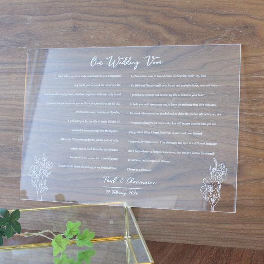 A4 Vow Boards - Clik Clok