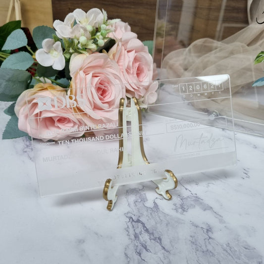 Ornate Stand (For cheque/vow board)