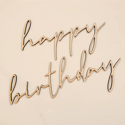 Happy Birthday Signage Cutout - 2 Lines