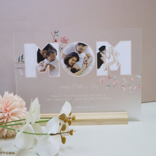 Acrylic Card/ Plaque - Message to Mum